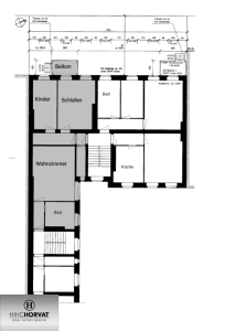Grobe Grundrissskizze