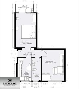 Grobe Grundrissskizze