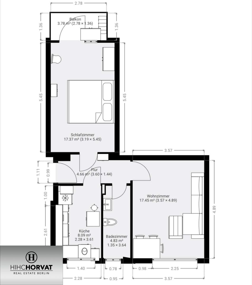 Grobe Grundrissskizze