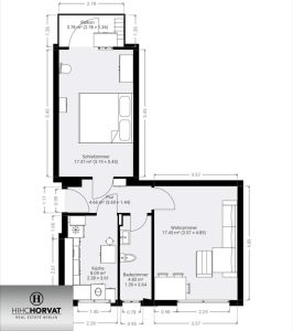 Grobe Grundrissskizze