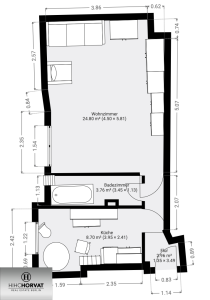 Grobe Grundrissskizze