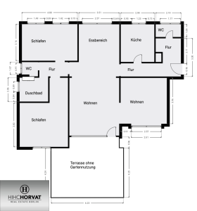 Grobe Grundrissskizze