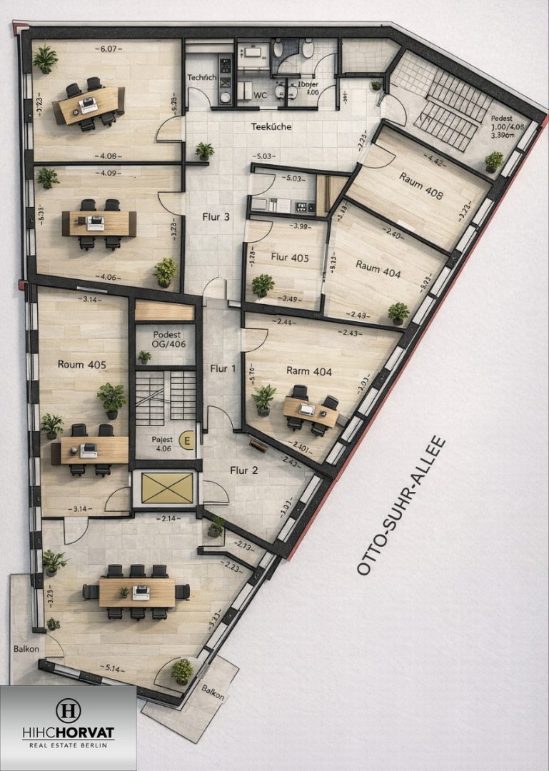 Sehr grober Grundriss 4.OG