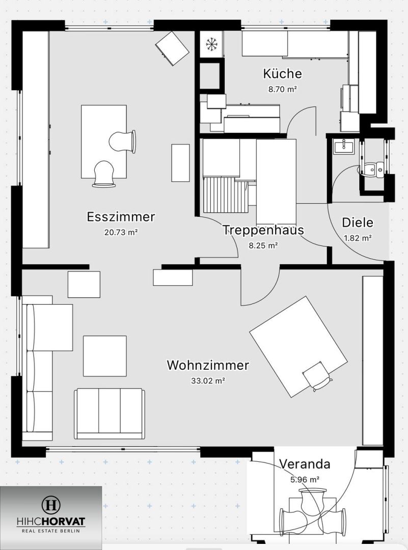 Sehr grobe Grundrissskizze HP